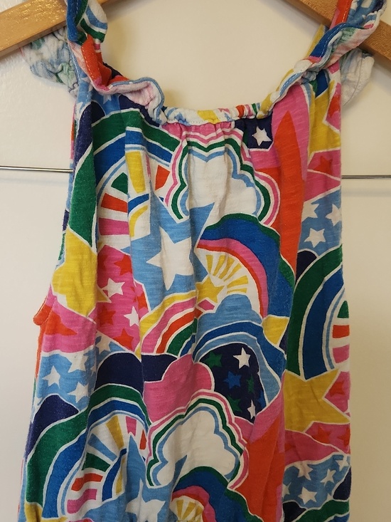 Boden Other - Boden Multicolor Rainbow Star Girls Romper With Tie Waist 7-8